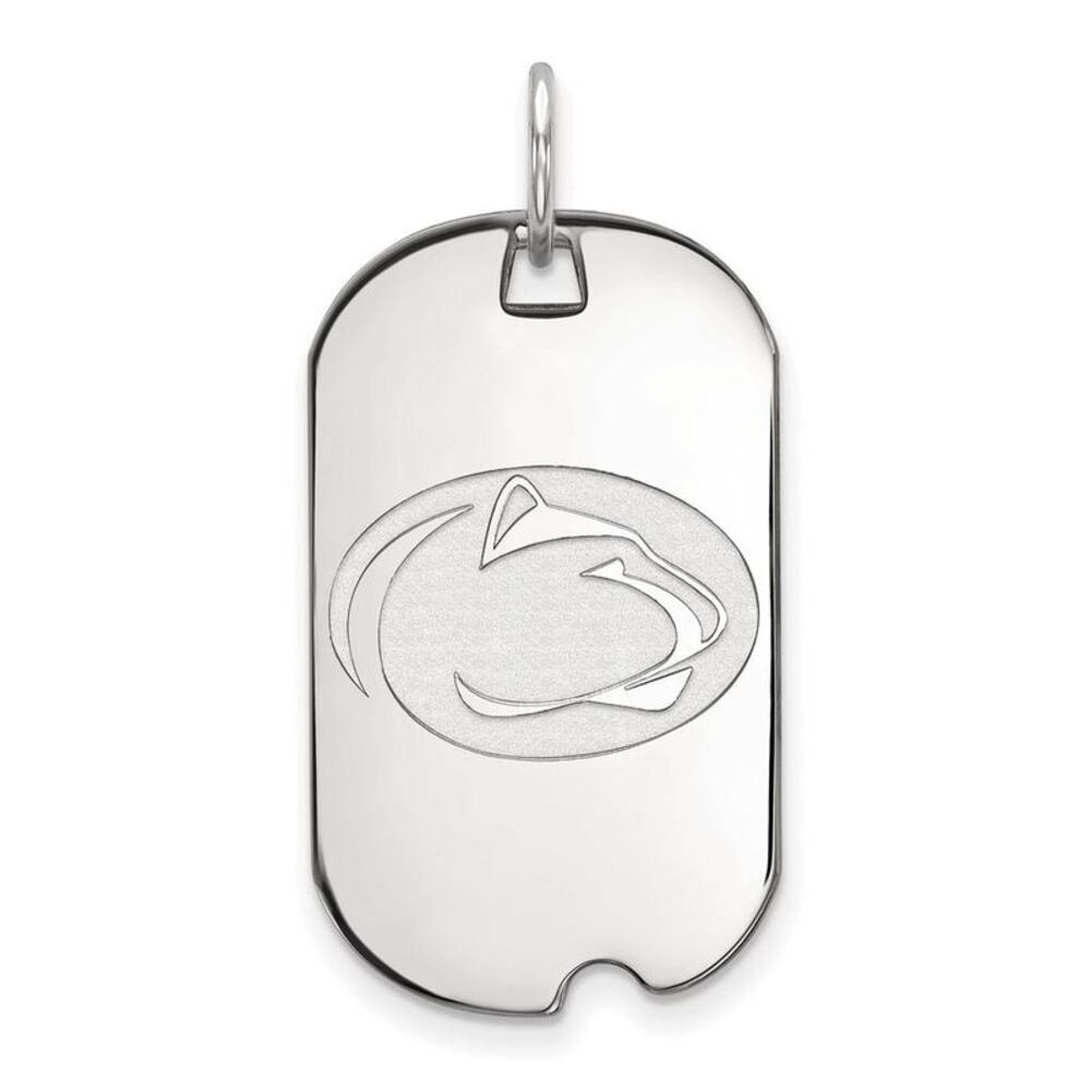 Sterling Silver Penn State Dog Tag Pendant